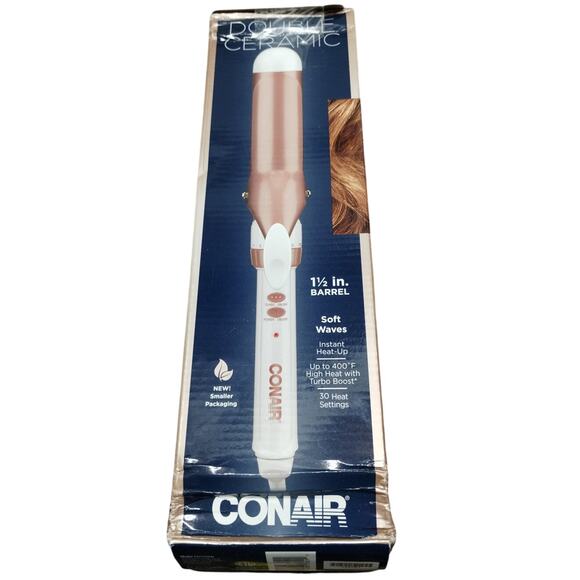 Conair NEW in Box Double Ceramic Rose Gold 1.5 Inch Curling Iron - Picture 1 of 7